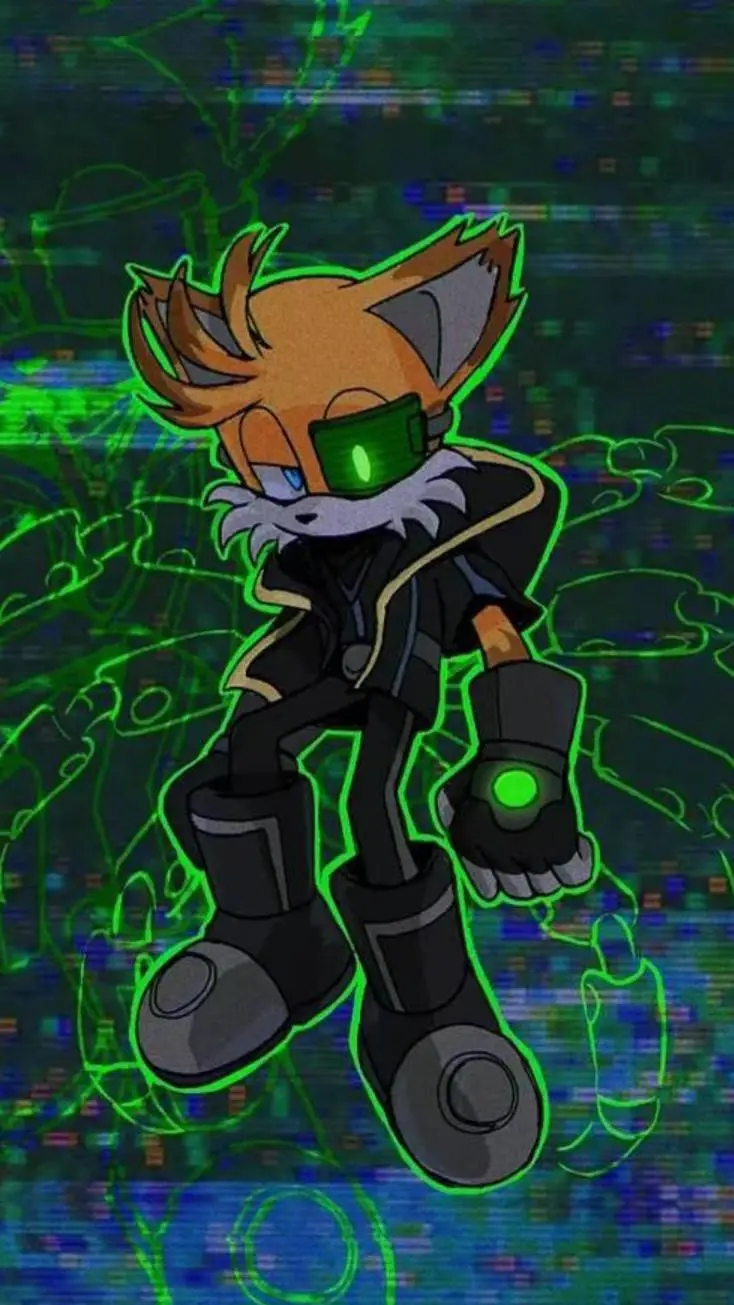 ai character: The glitching NINE background