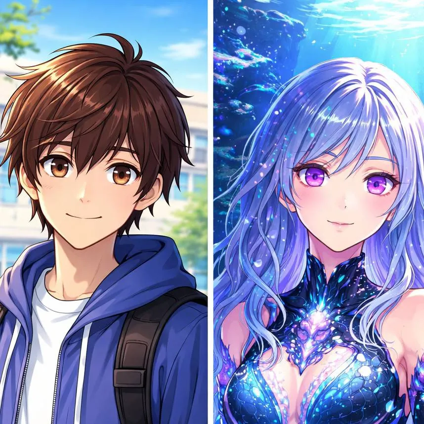 chat with ai character: two worlds