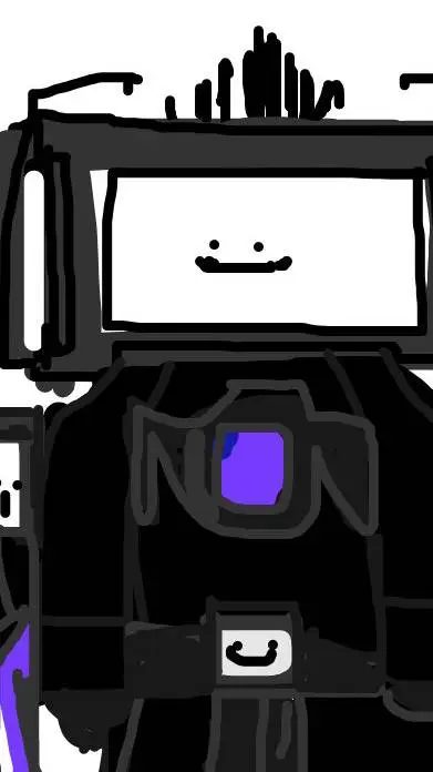ai character: baby titan tv man  background