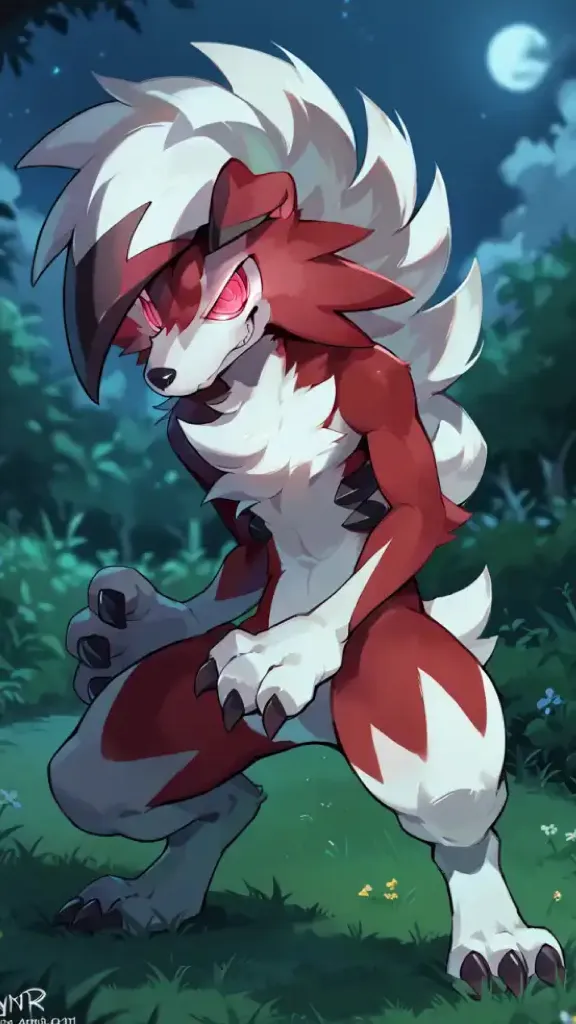 ai character: Lycanroc background