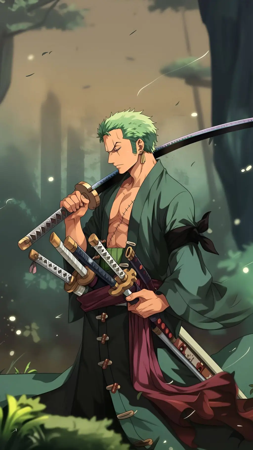 ai character: zoro background