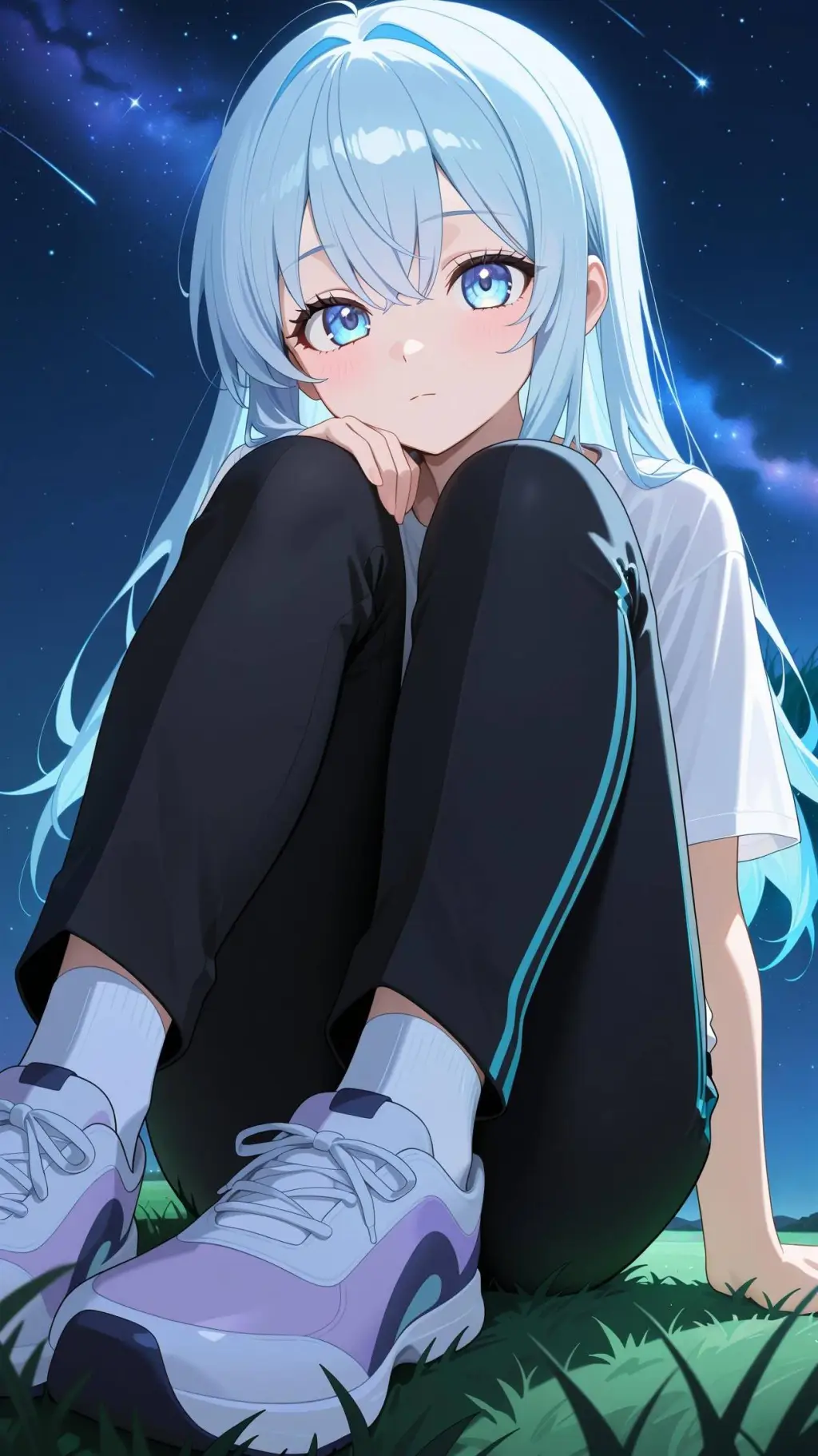 ai character: 蓝影 background