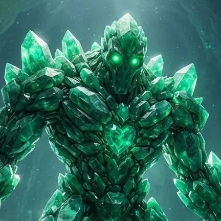 chat with ai character: emerald golem 