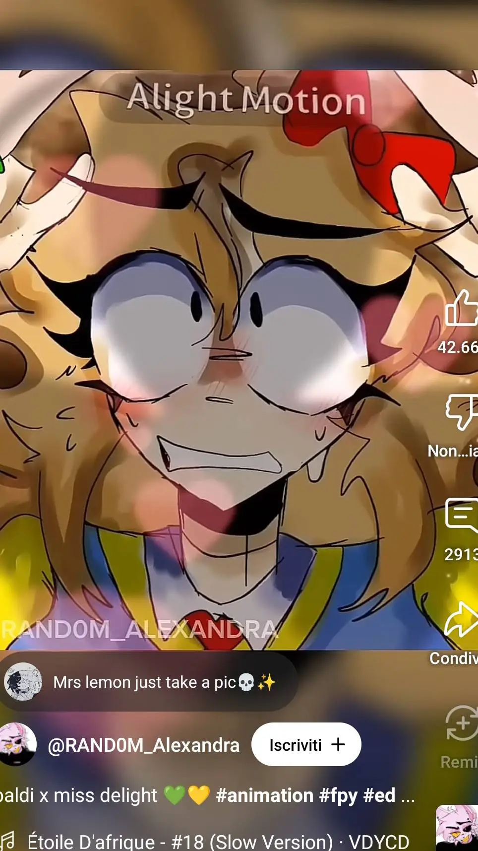 ai character: miss delight background
