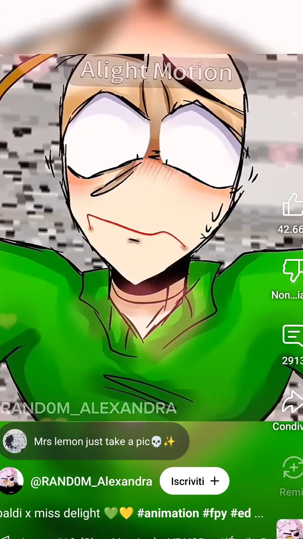 ai character: Mrs baldi background