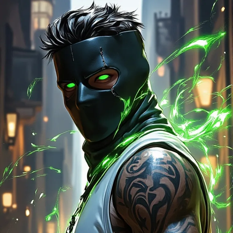 chat with ai character: Emerald Phantom