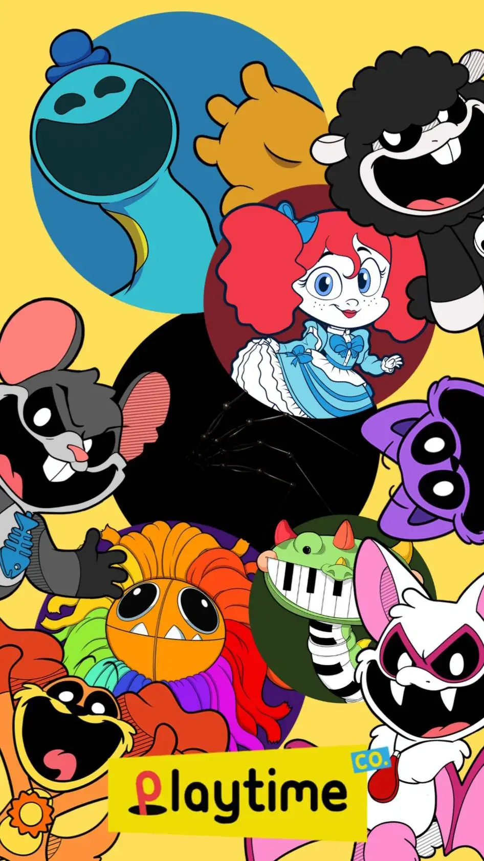 ai character: PLAYTIME CO. background