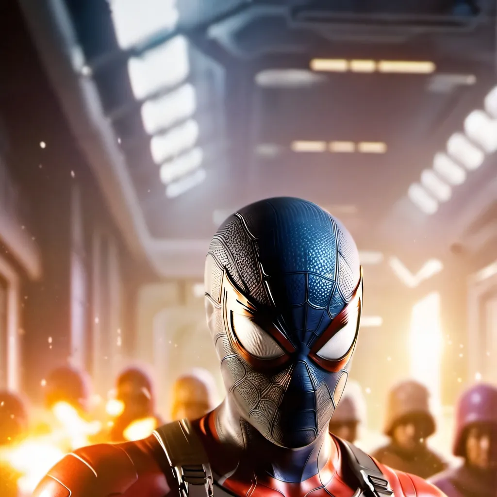 chat with ai character: spidey vs guard