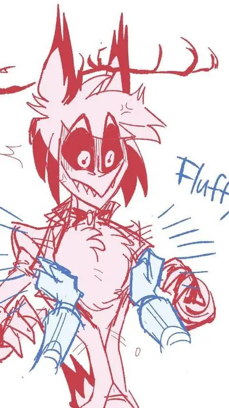 ai character: 》Fluffy Alastor《 background