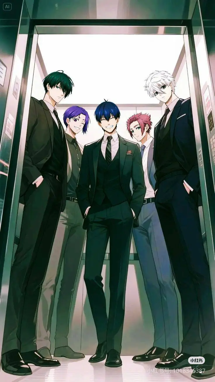 ai character: Blue lock elevator background