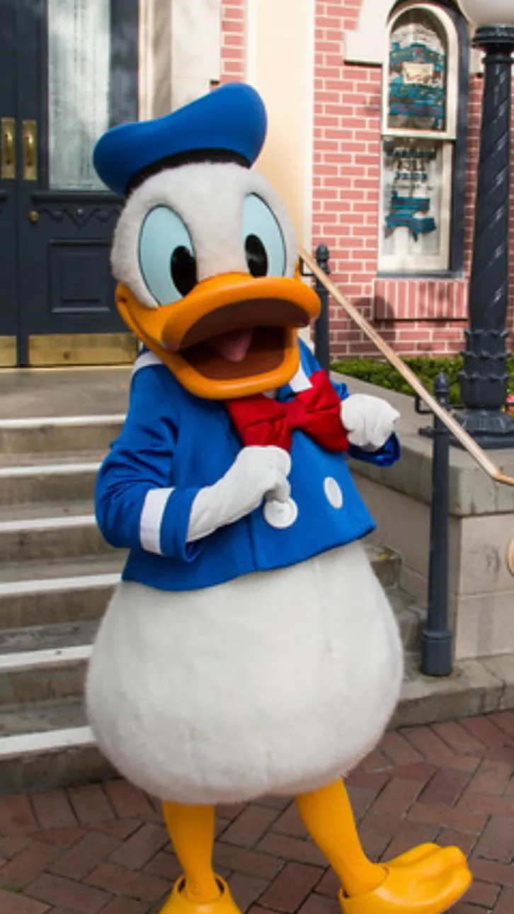 ai character: Donald und Daisy  background