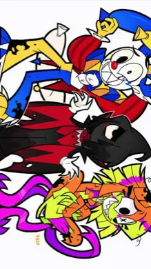 ai character: DW Halloween circu background