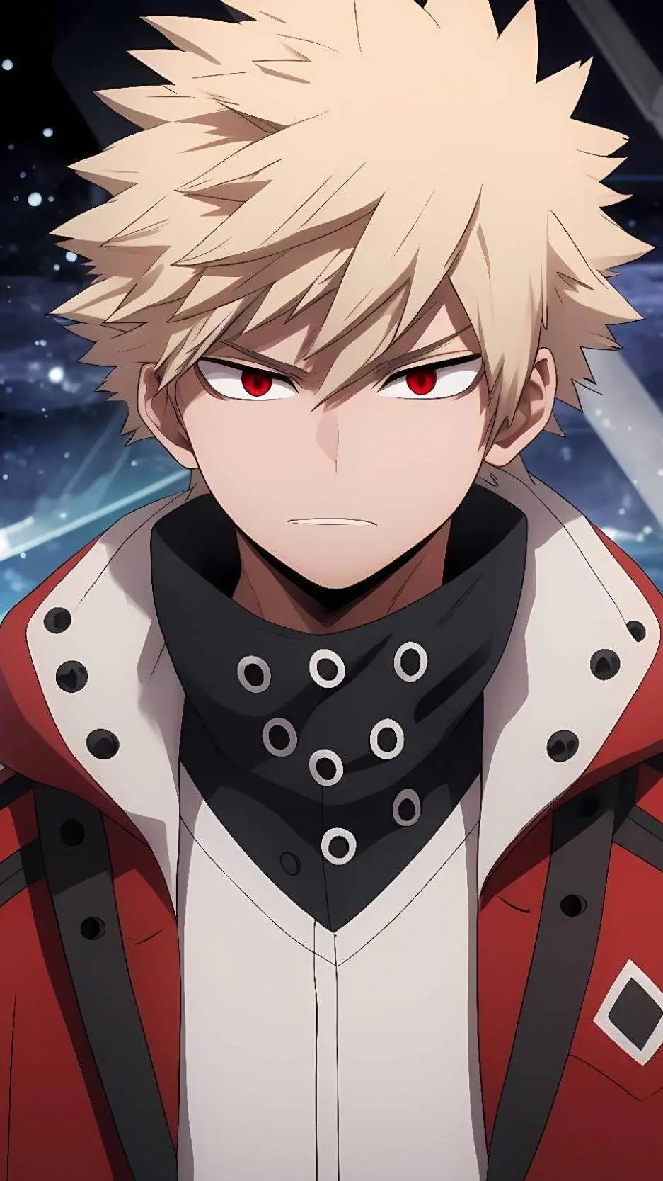 ai character: Katsuki Bakugou background