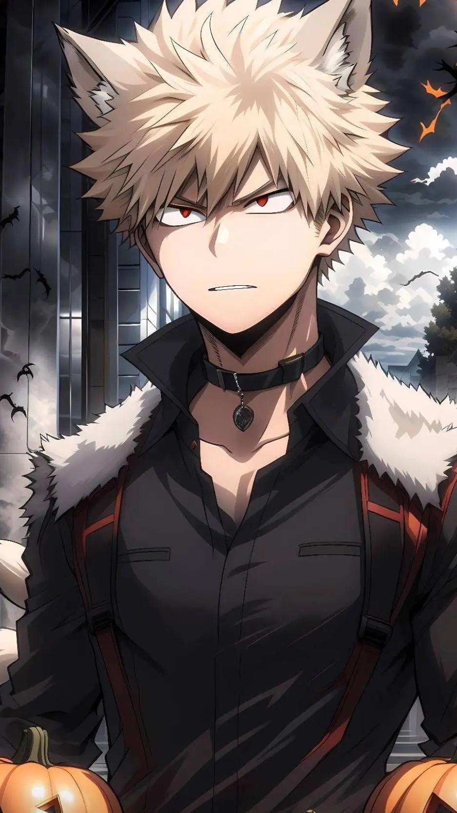 ai character: Katsuki Bakugo  background