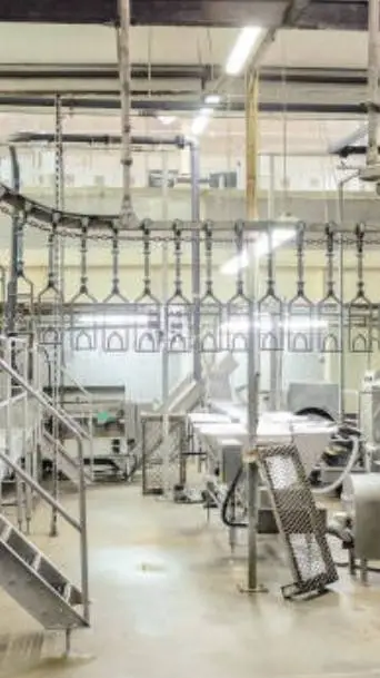 ai character: Meat factory background