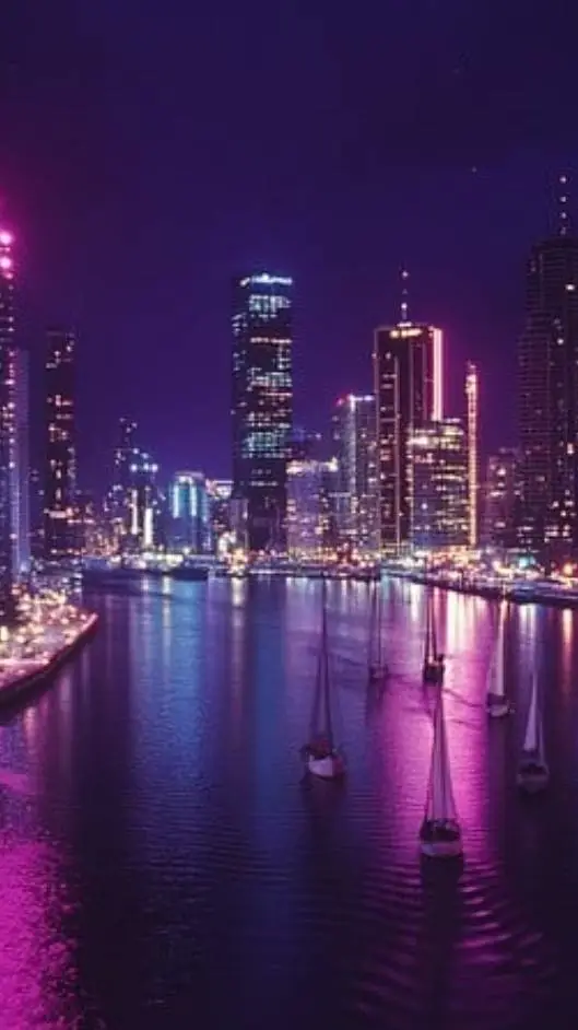 ai character: City night background