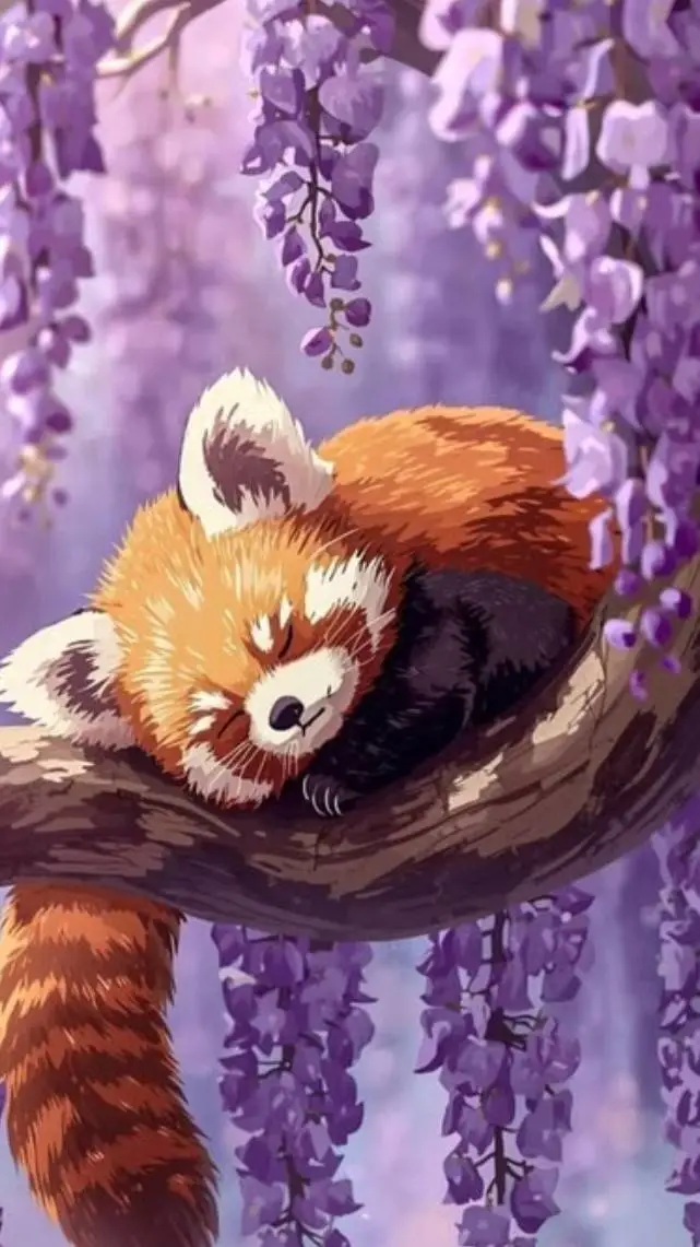 ai character: Red panda background