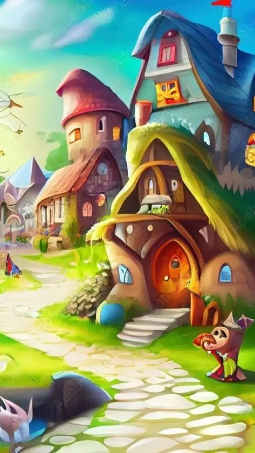 ai character: Cartoon world background