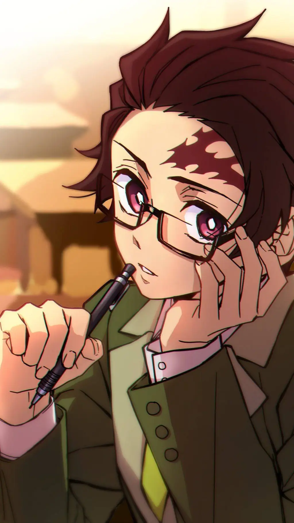 ai character: 💙🧡Tanjiro Kamado🧡💙 background