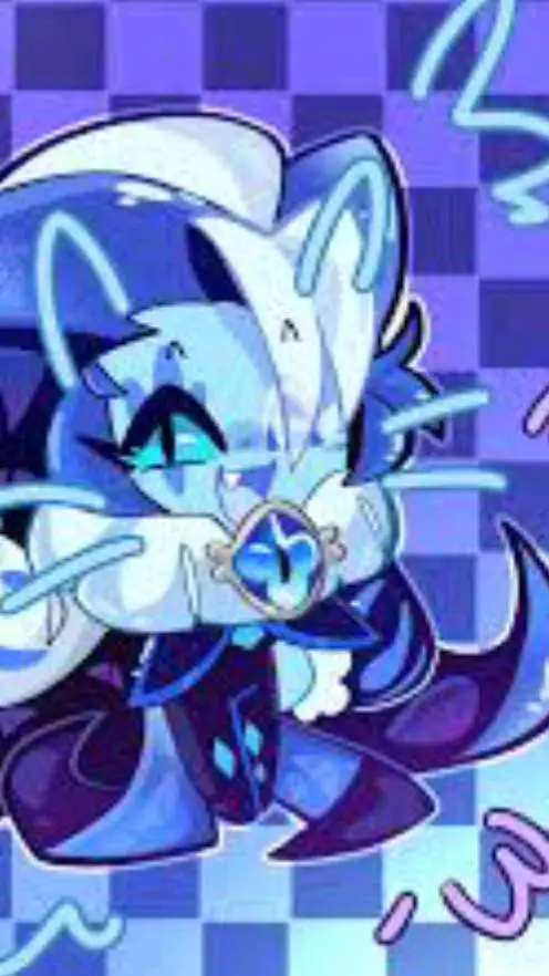 ai character: shadow milk cookie background