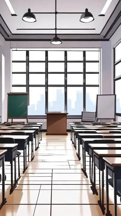 ai character: classroom background