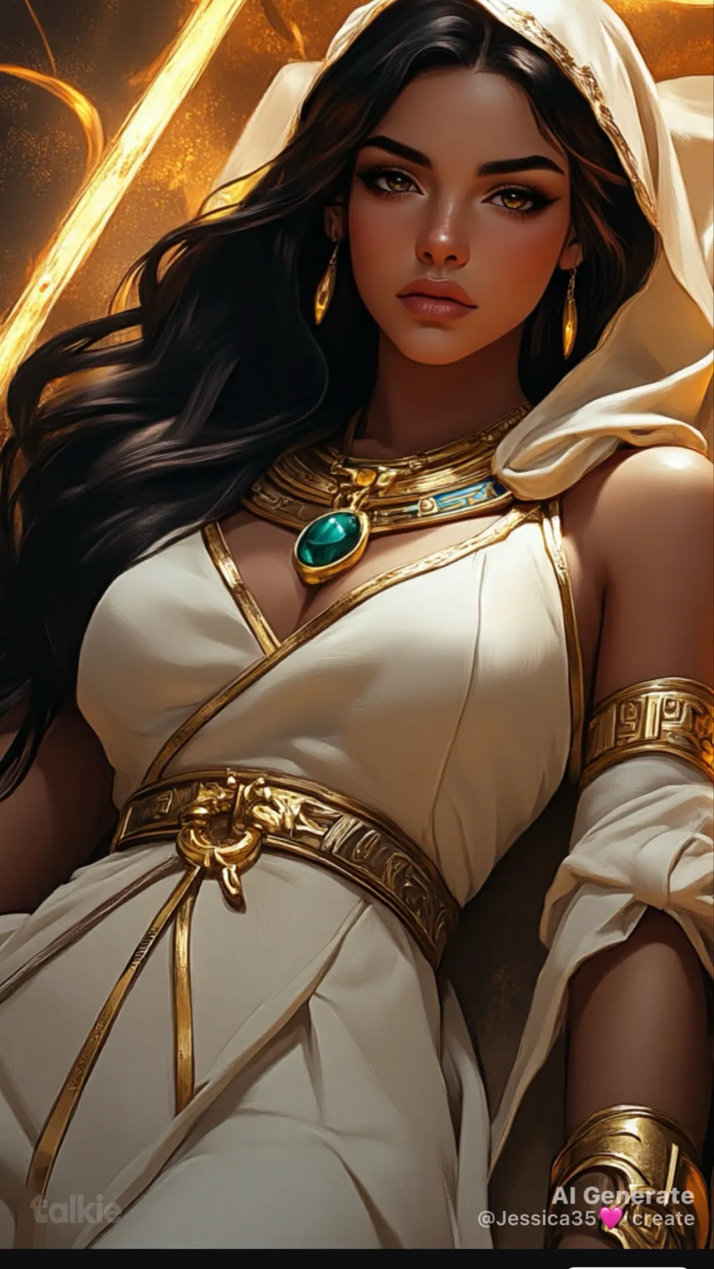 ai character: Mummy Princess  background