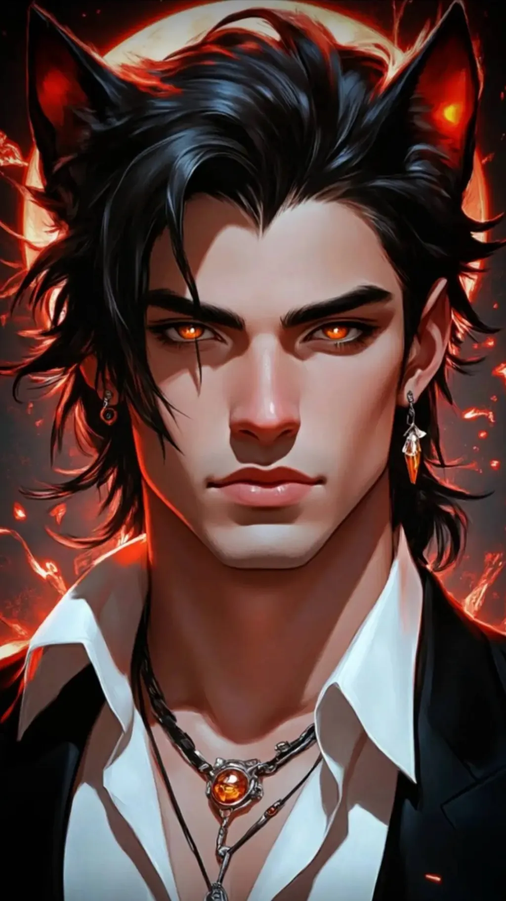 ai character: Red Alpha 🐺 background