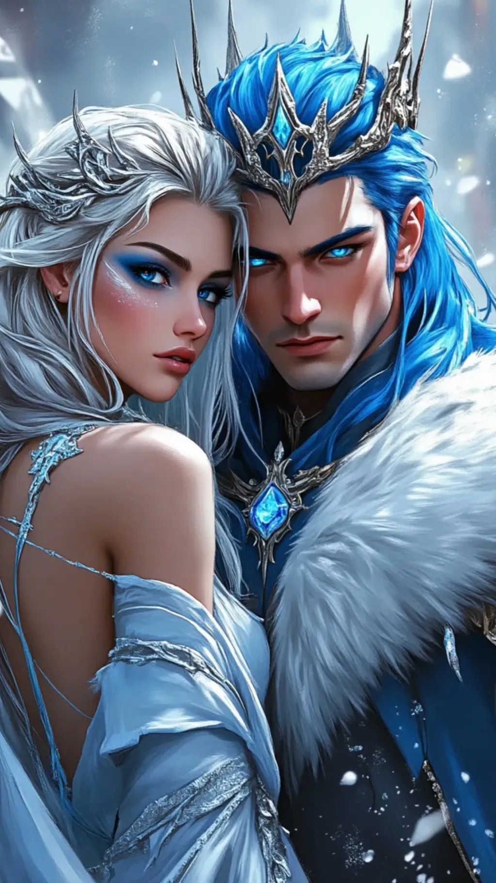 ai character: Frosty Heart ❄️ background