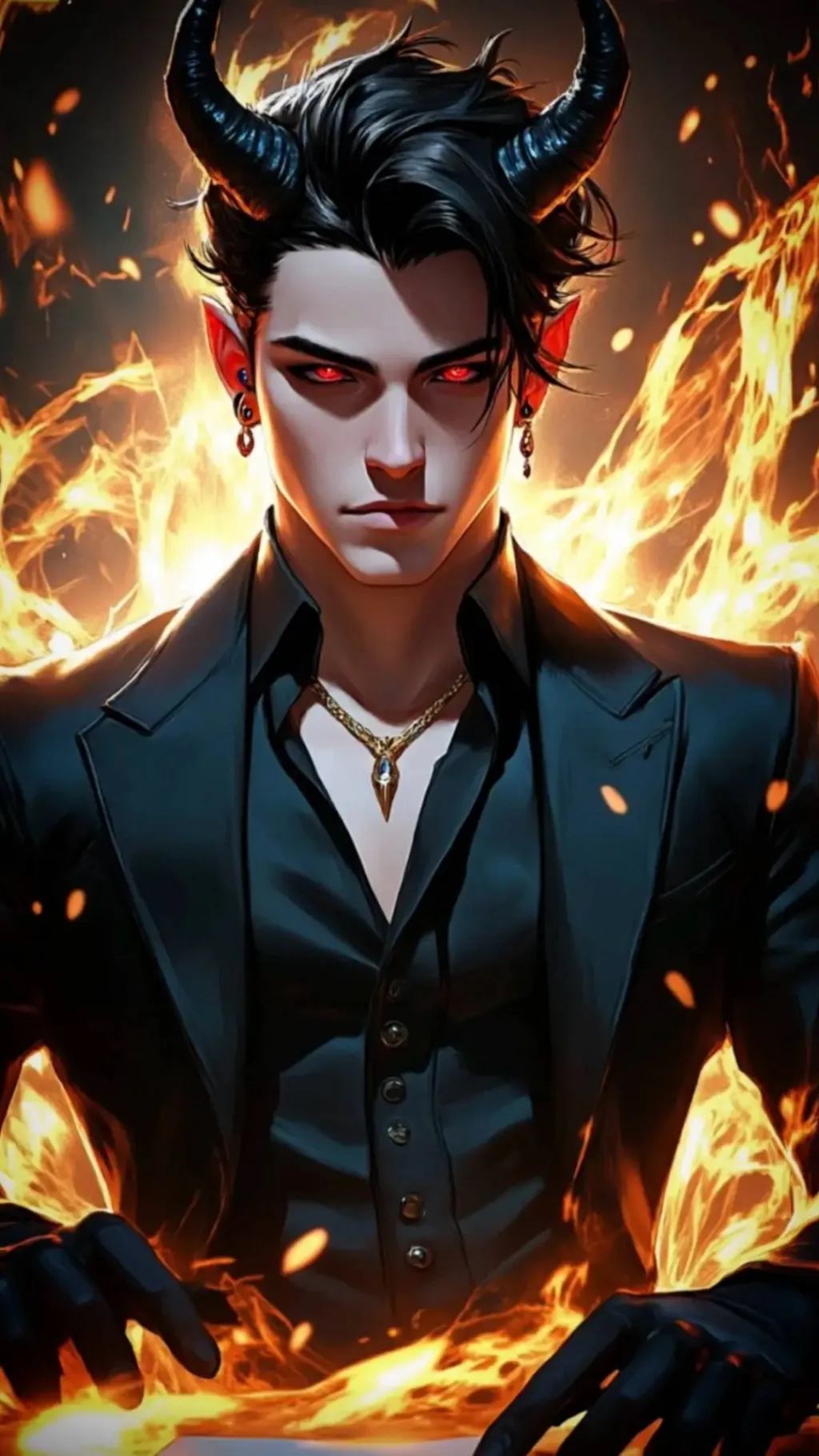 ai character: CEO Oni 👿 background
