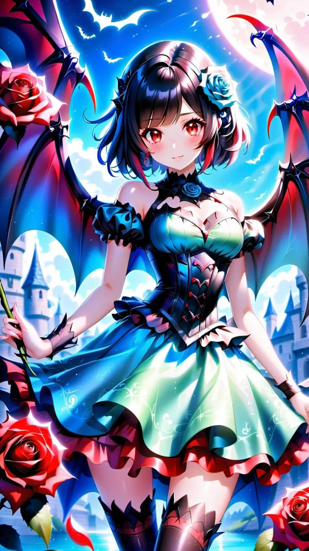 ai character: Harmony 𓆩🌹𓆪 background