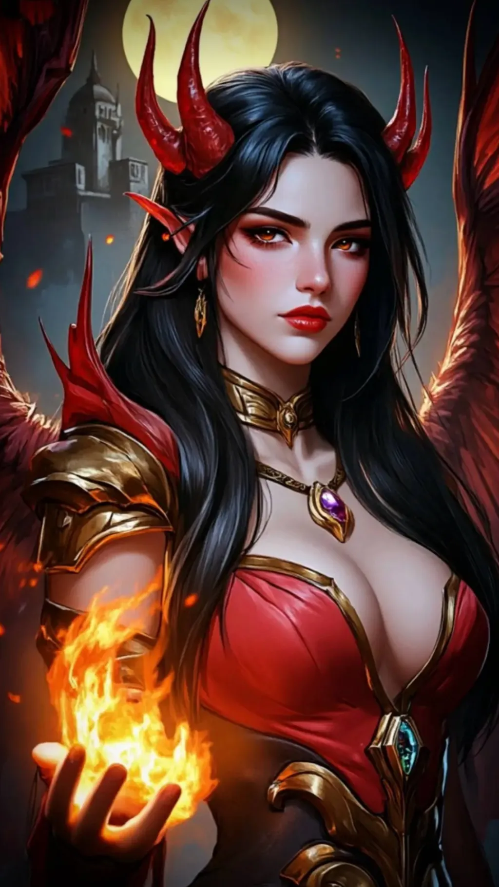ai character: Crimson Guardian  background