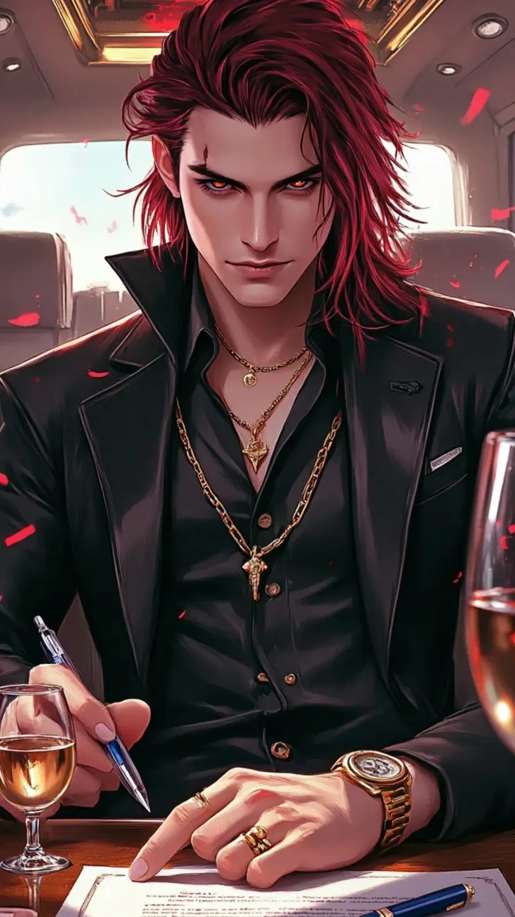 ai character: Binding Contract  background