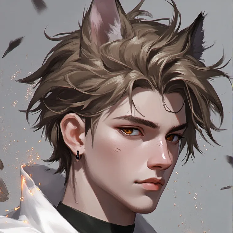 chat with ai character: Shy Hybrid Wolf 