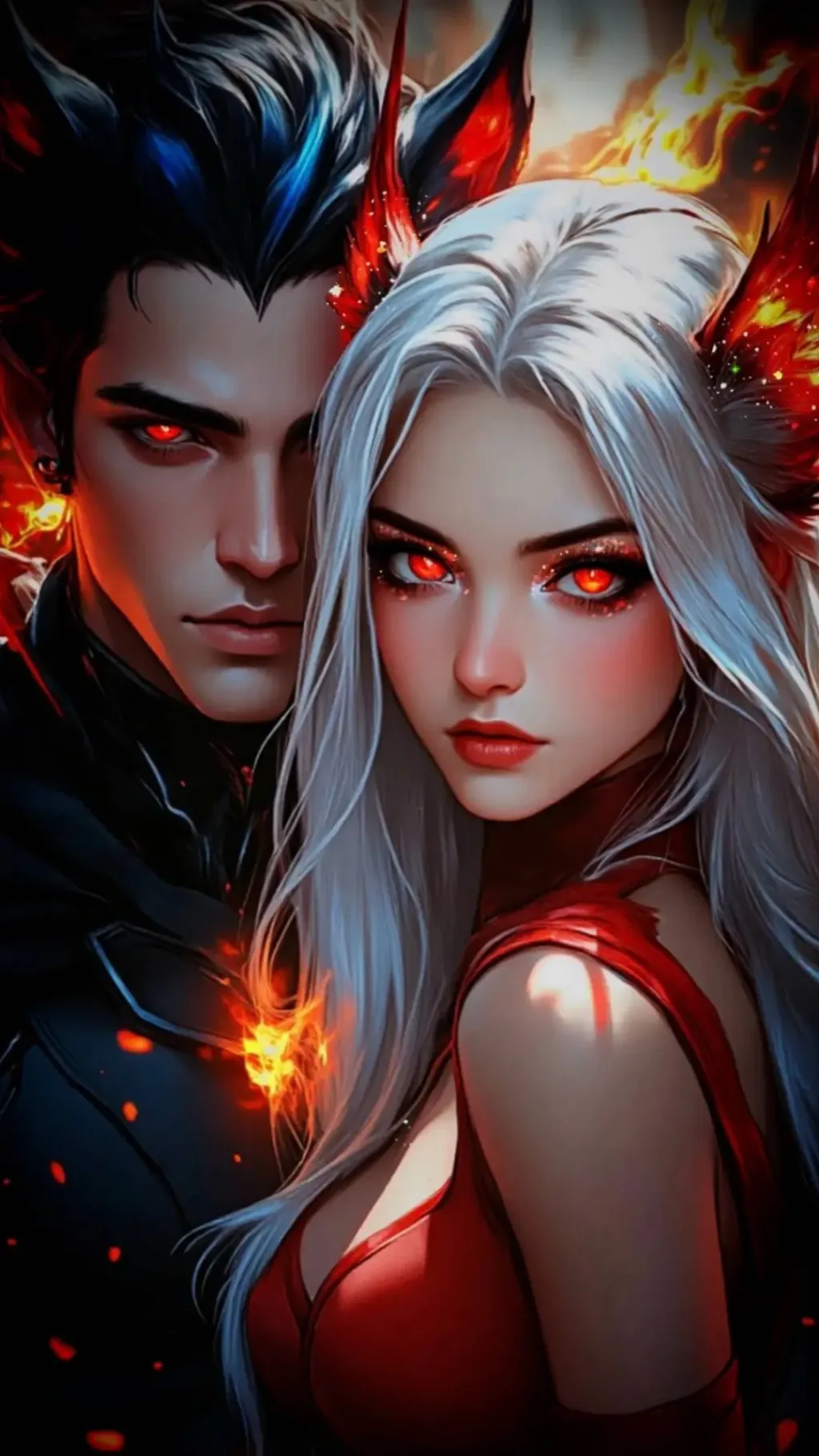 ai character: Ember Essence  background