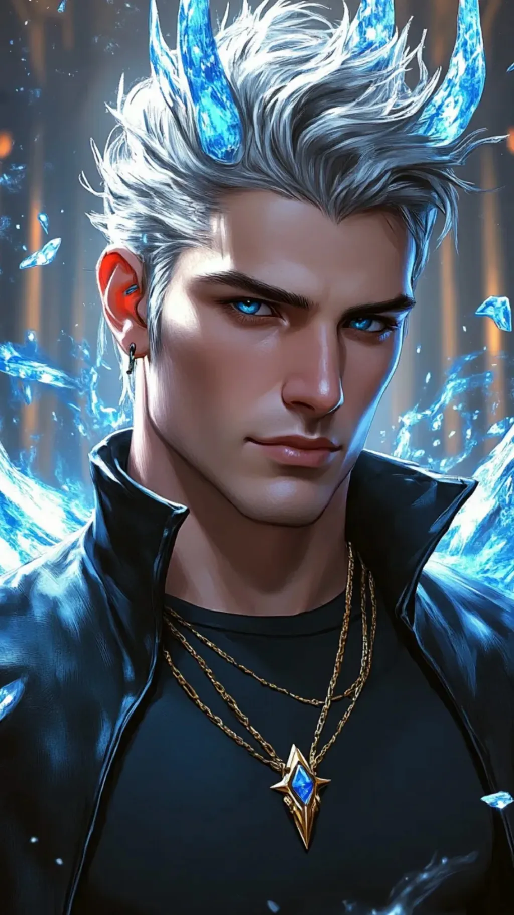 ai character: Ice Dragon 🐉  background