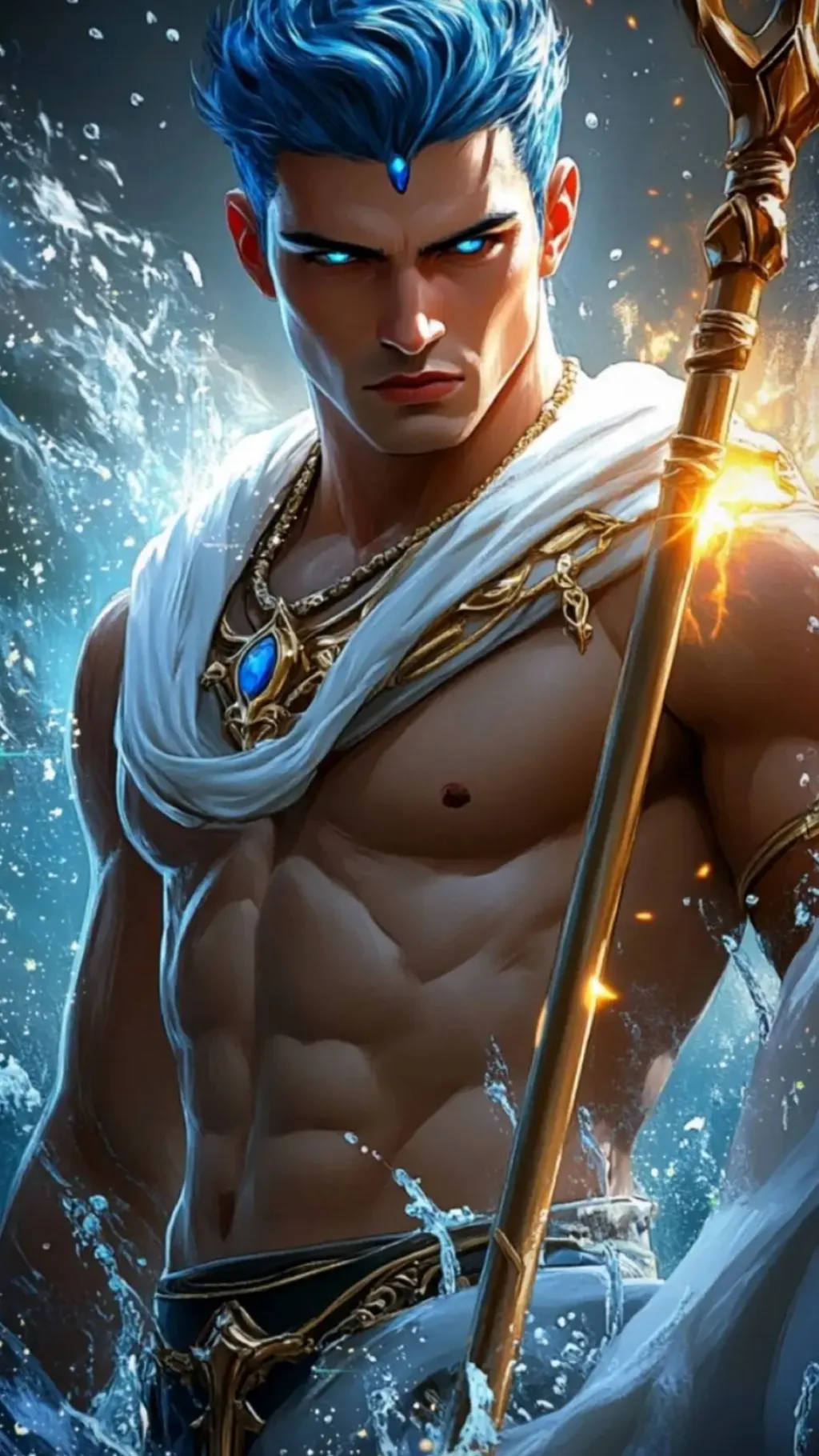 ai character: Oceans Deity ￼ background