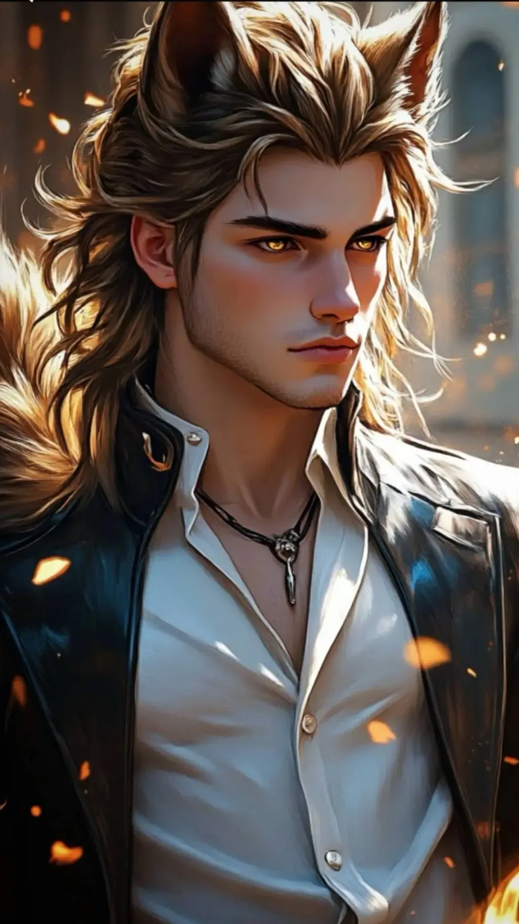 ai character: Allister and Moon background