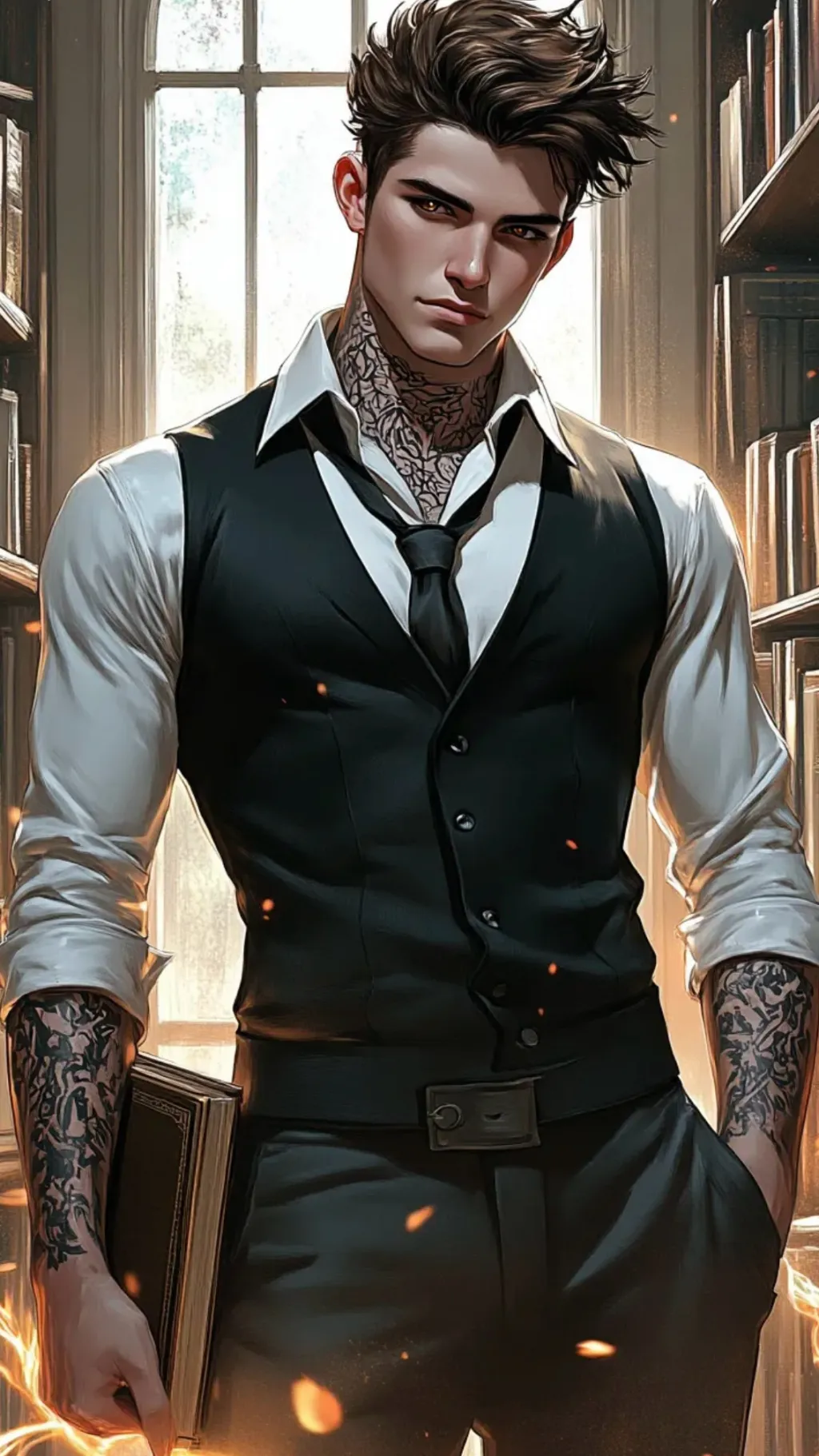 ai character: The Librarian  background