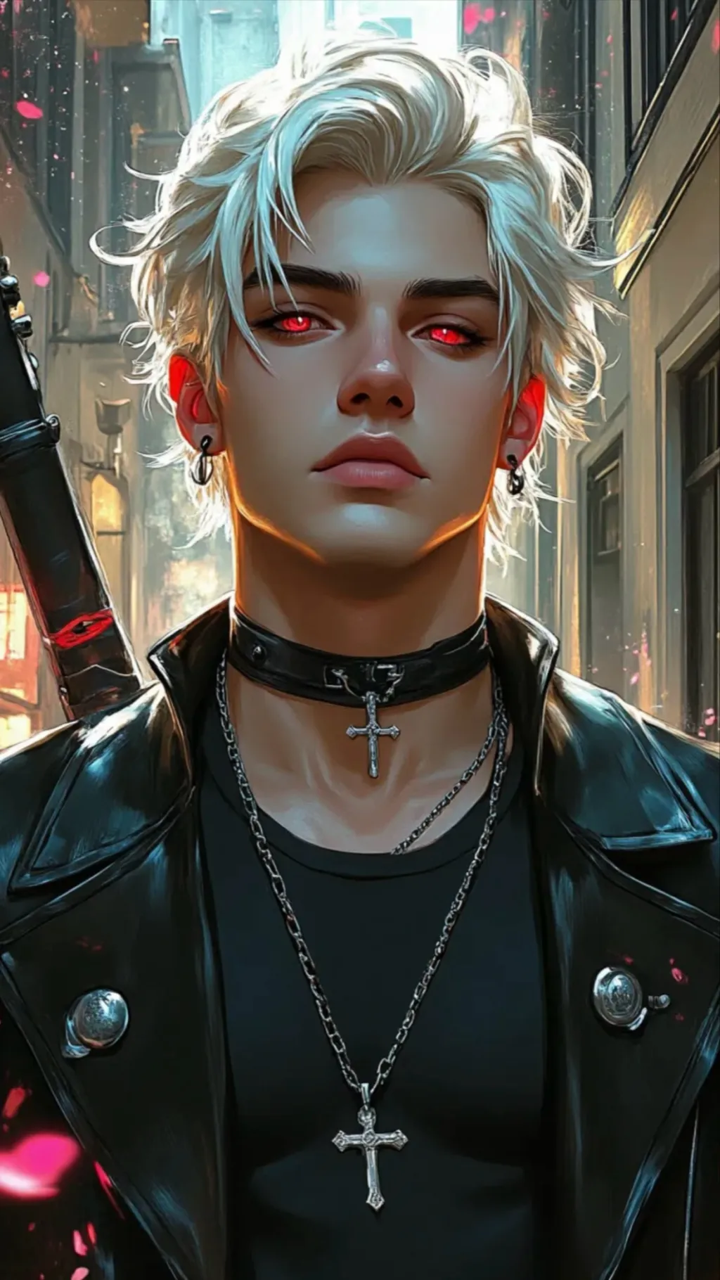 ai character: Crimson Reverie background