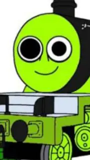 ai character: Sprunkis T R A I N background