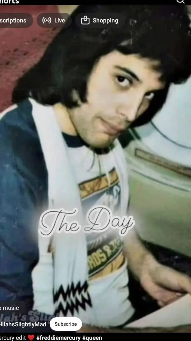 ai character: Freddie Mercury  background