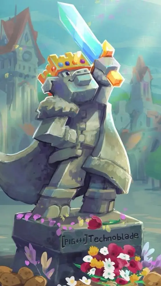 ai character: technoblade  background