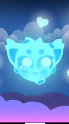 ai character: Cute moon background