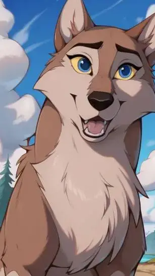 ai character: aleu wolfdog background