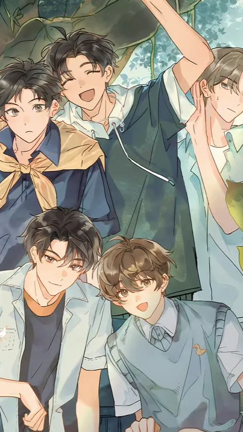 ai character: BOYS GROUP  background