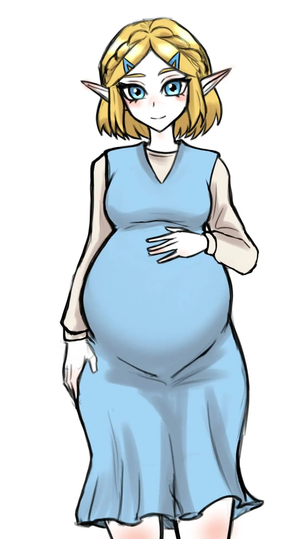 ai character: Pregnant Zelda  background