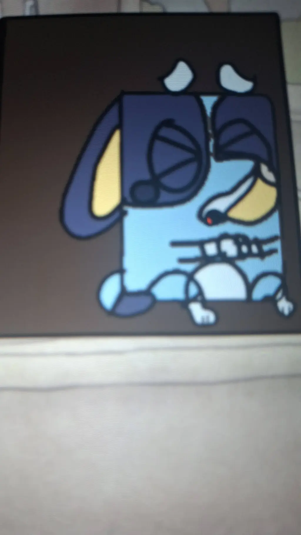 ai character: Bluey Got Abused! background