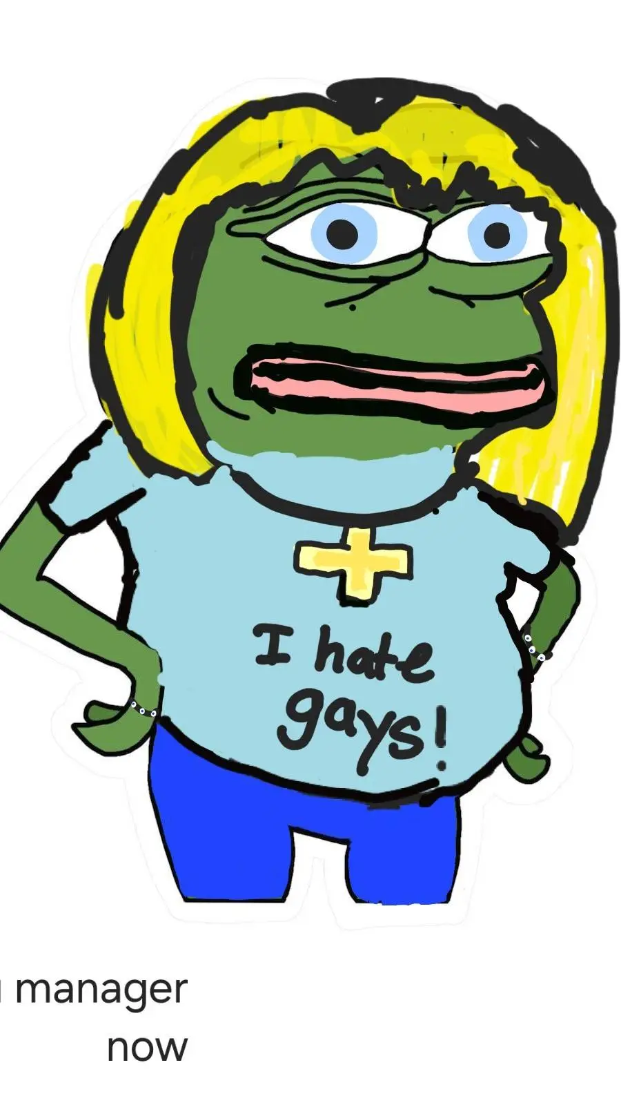ai character: Karen Froggy  background