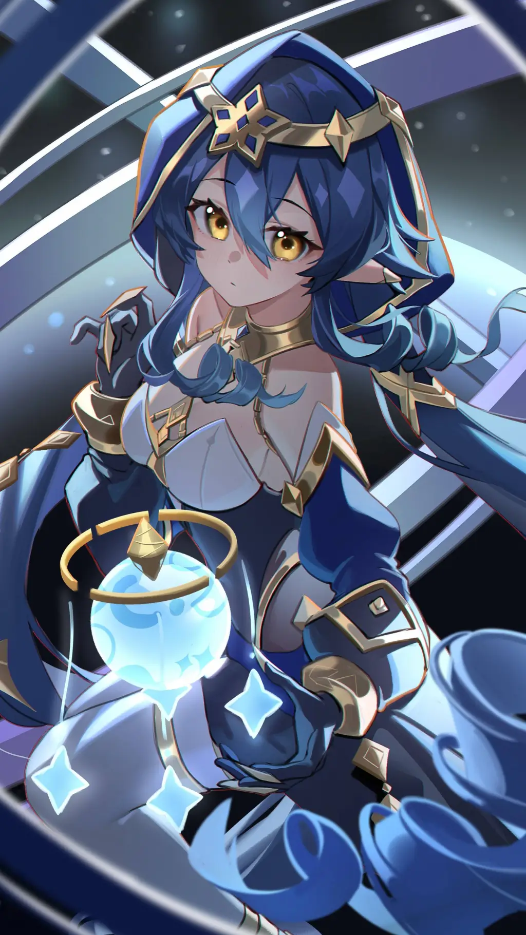 ai character: Lyney et Xionen  background