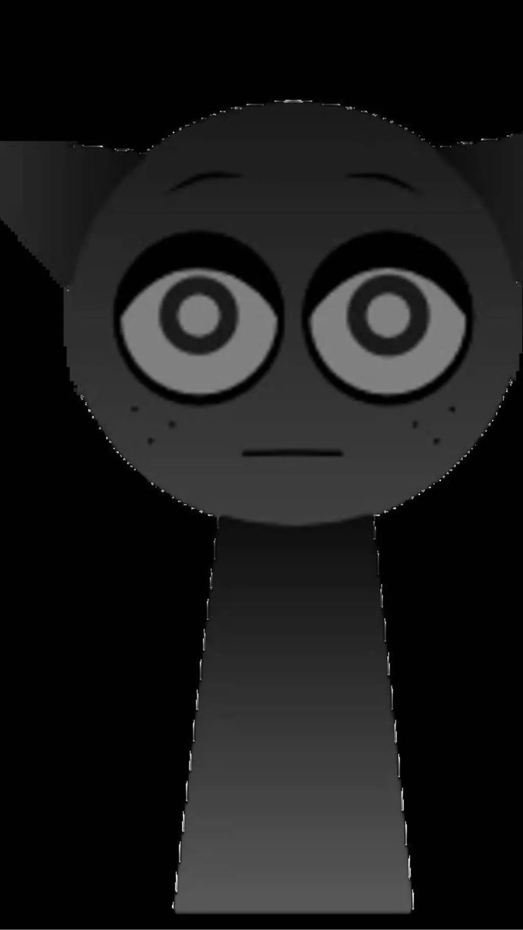 ai character: Horror gray background